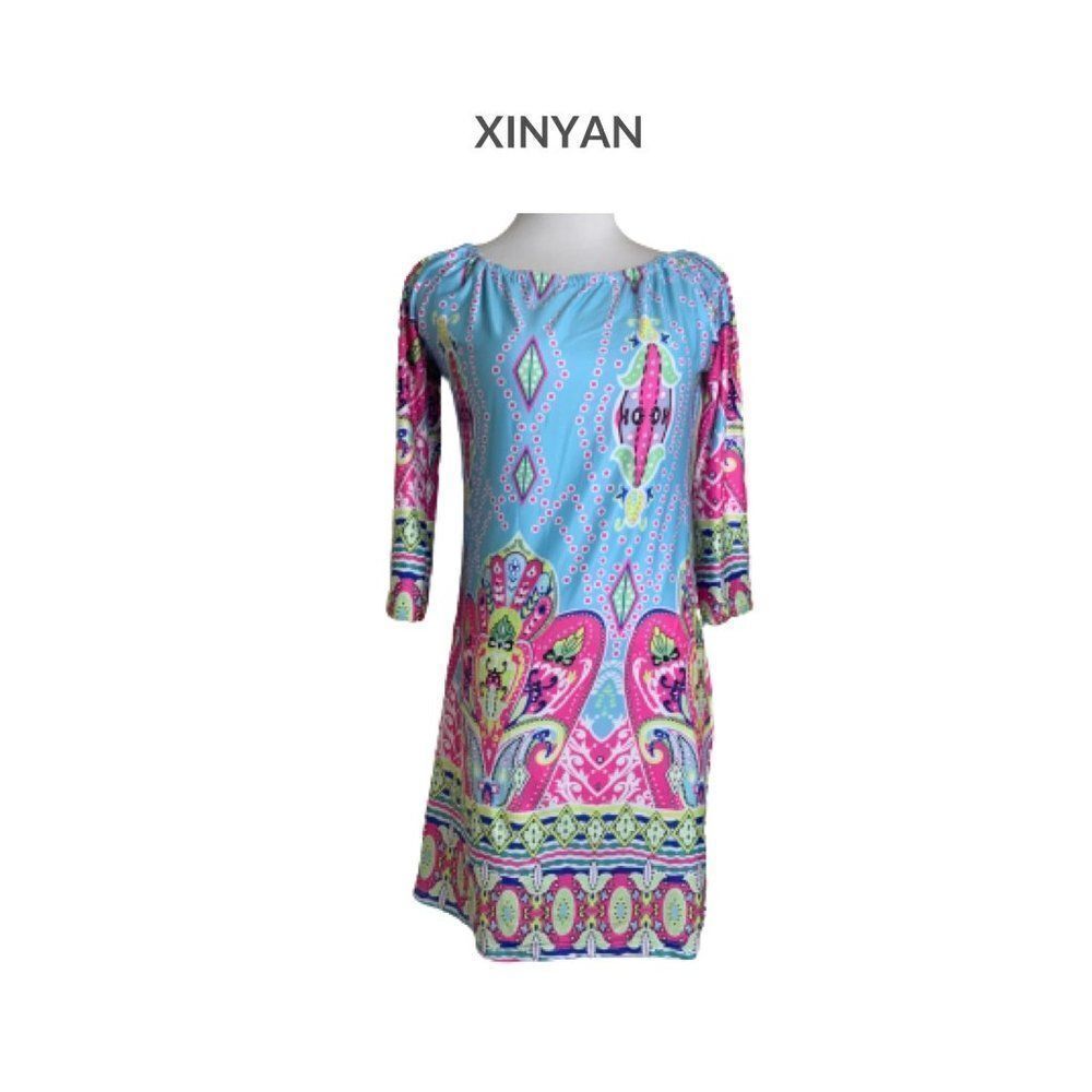 XINYAN Multi_Color Dress. Sz L